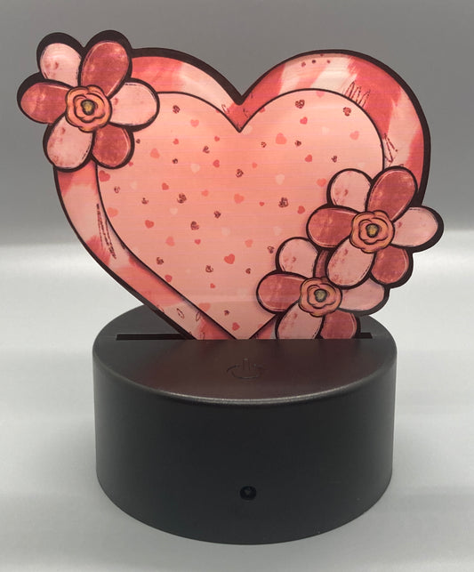 Pink (FHL03) - Flower Heart Shape Light