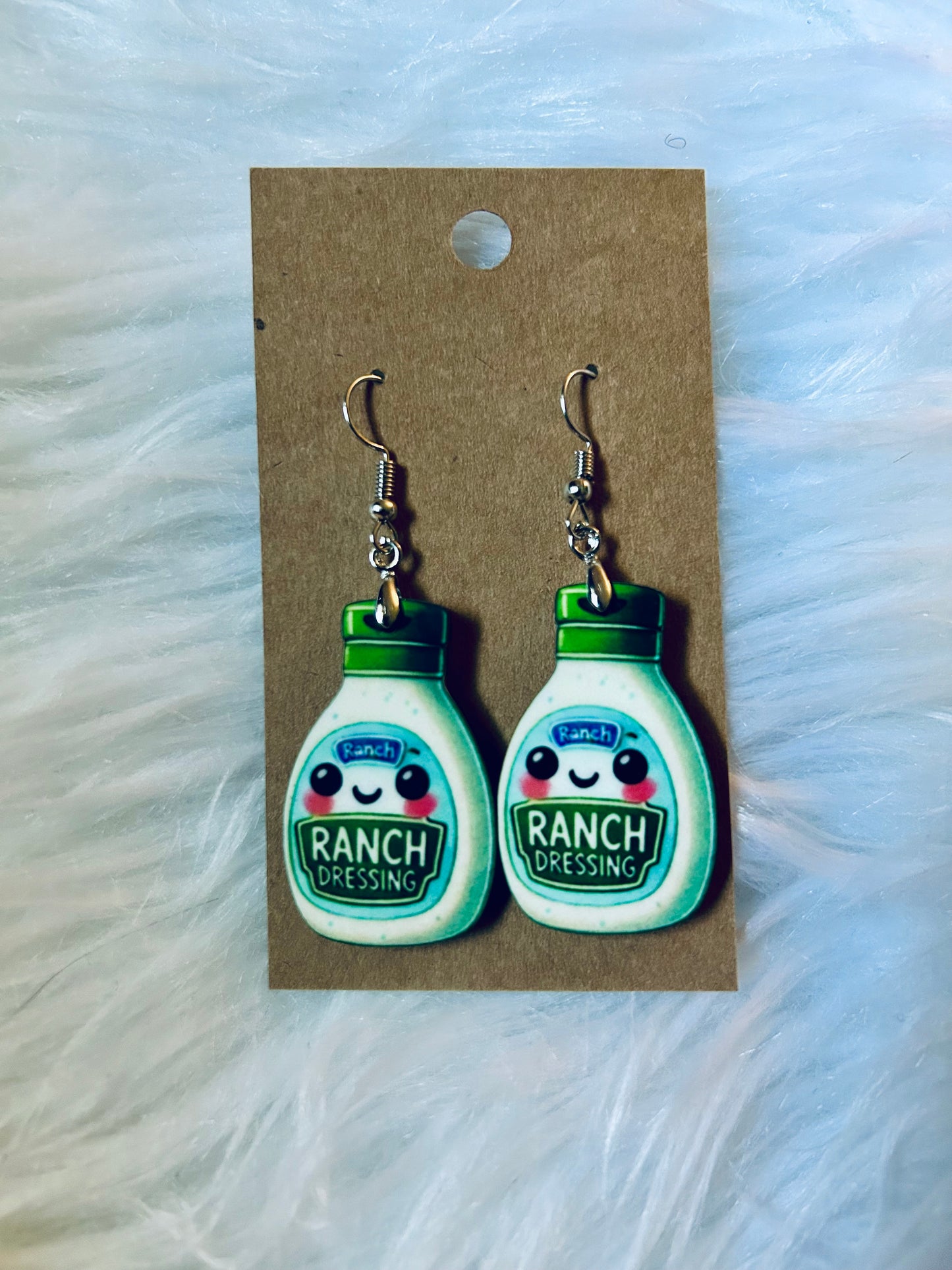 Salad Dressing Earrings 1.5"