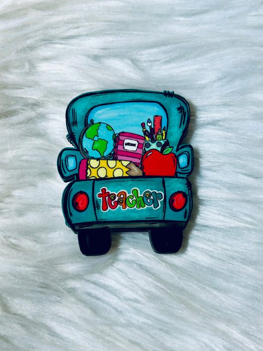 Teacher Truck Matte Magnet