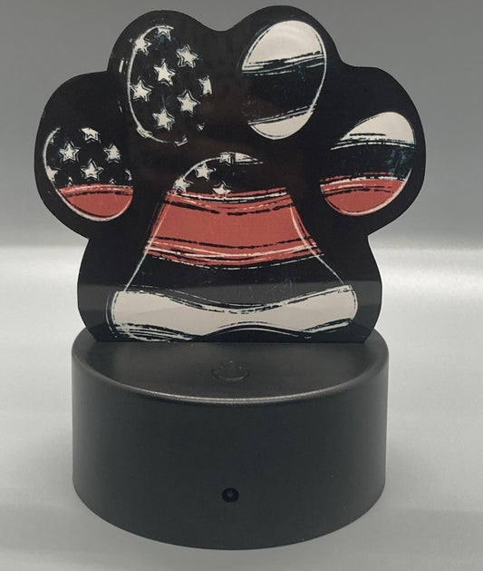 Firefighter (PPL03) - Paw Print Shape Light