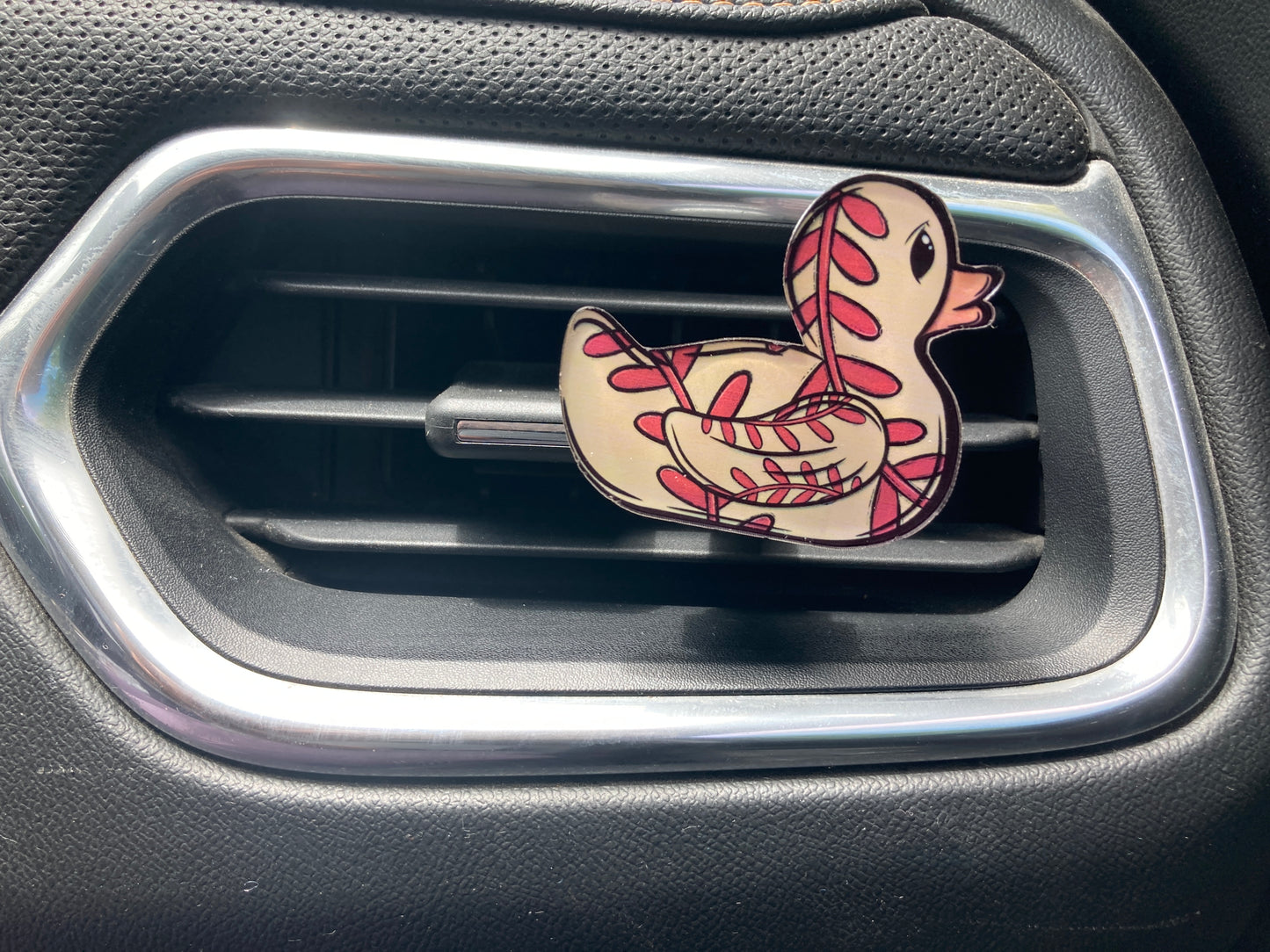 Softball (DK03) Duck Acrylic 2" Vent Clip