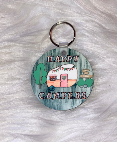 Happy Campers - Circle Keychain