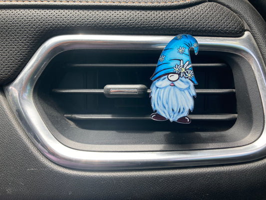 Blue Daisy(GN17) Gnome Acrylic 2" Vent Clip