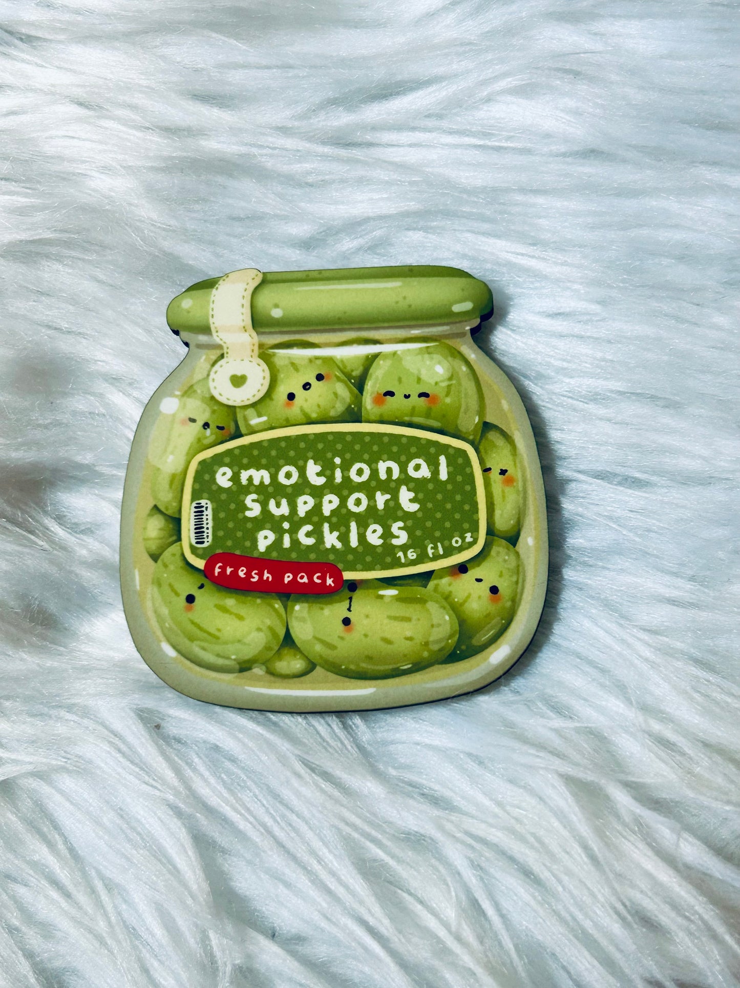 Emotional Support Pickles Matte Magnet