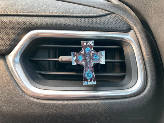 Western (CR12) Cross Acrylic 2" Vent Clip
