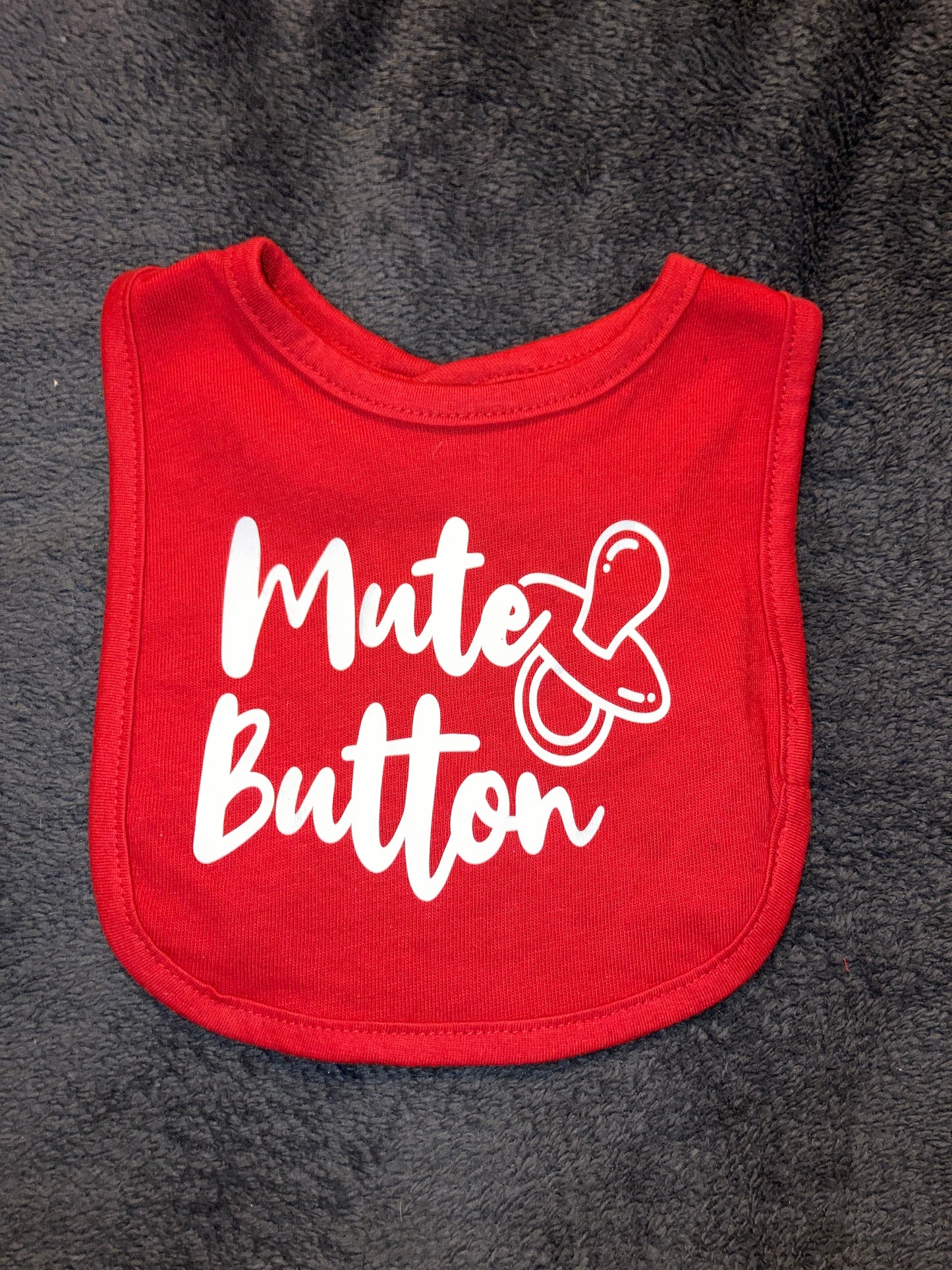 Mute Button Bib