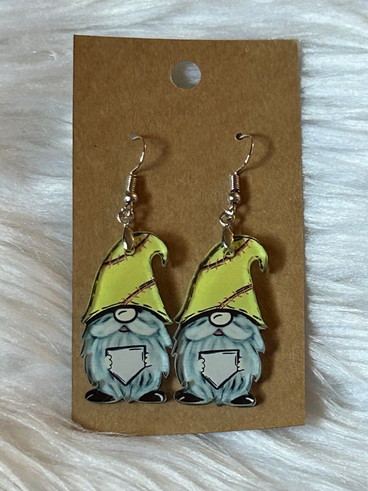 Softball Base (GN06) - Gnome Acrylic Earrings