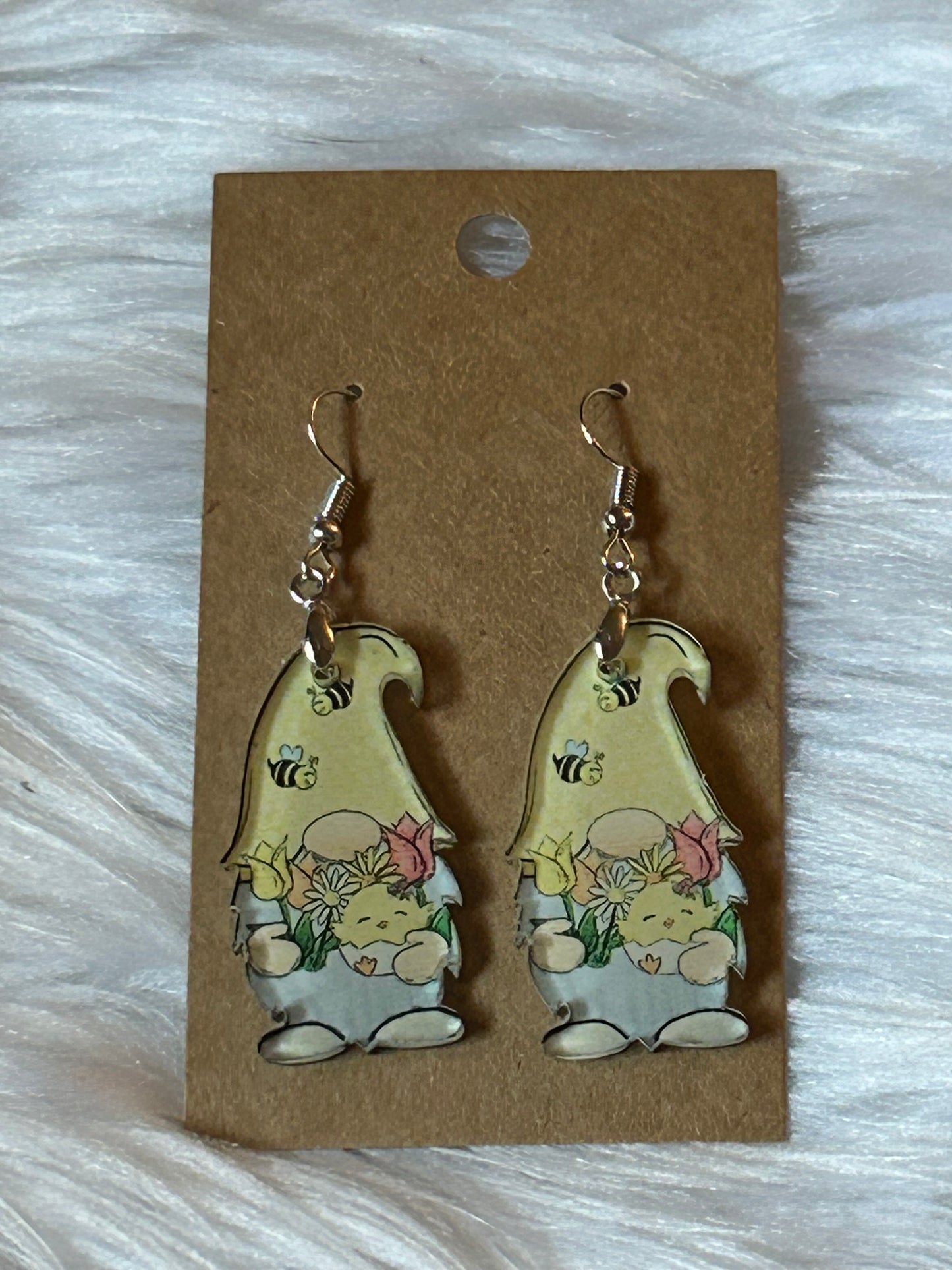 Spring Chick (GN25) - Gnome Acrylic Earrings