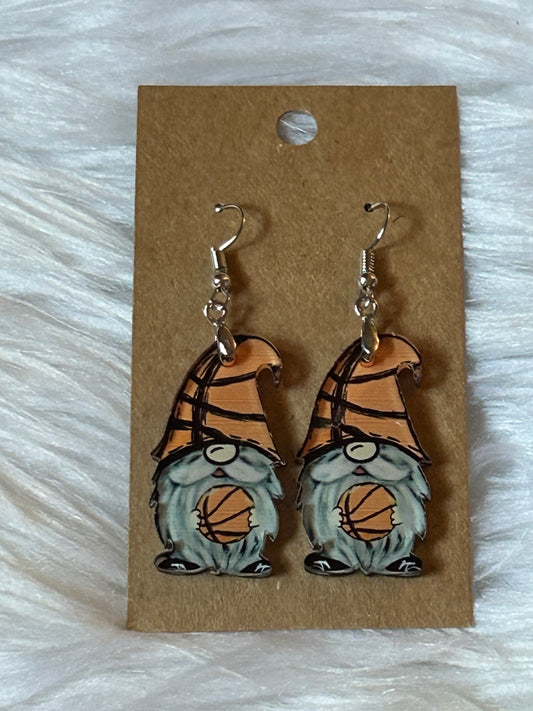 Basketball (GN16) - Gnome Acrylic Earrings