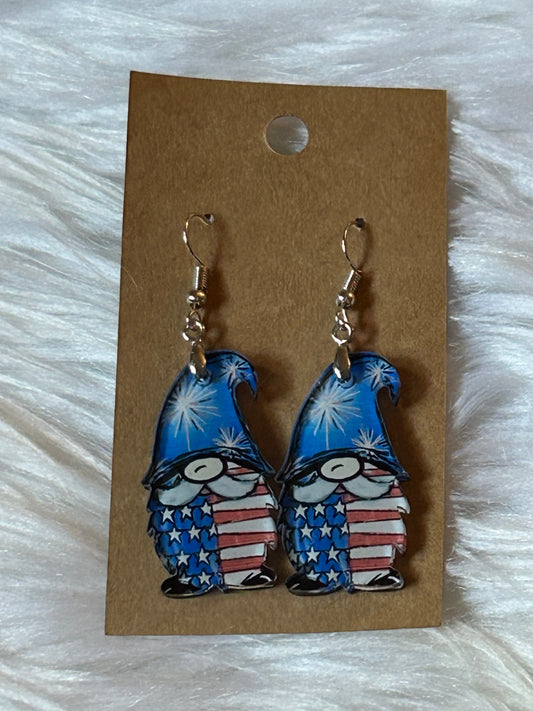 Flag (GN01) - Gnome Acrylic Earrings