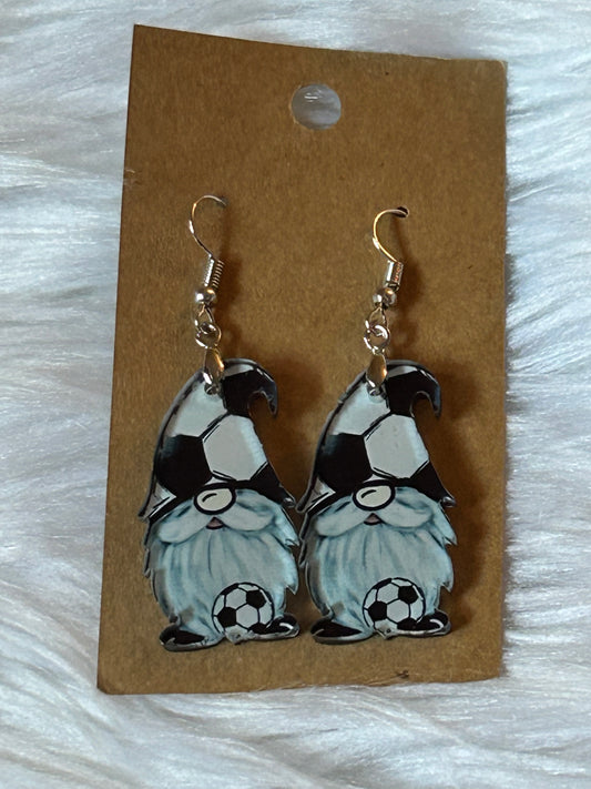 Soccer (GN15) - Gnome Acrylic Earrings