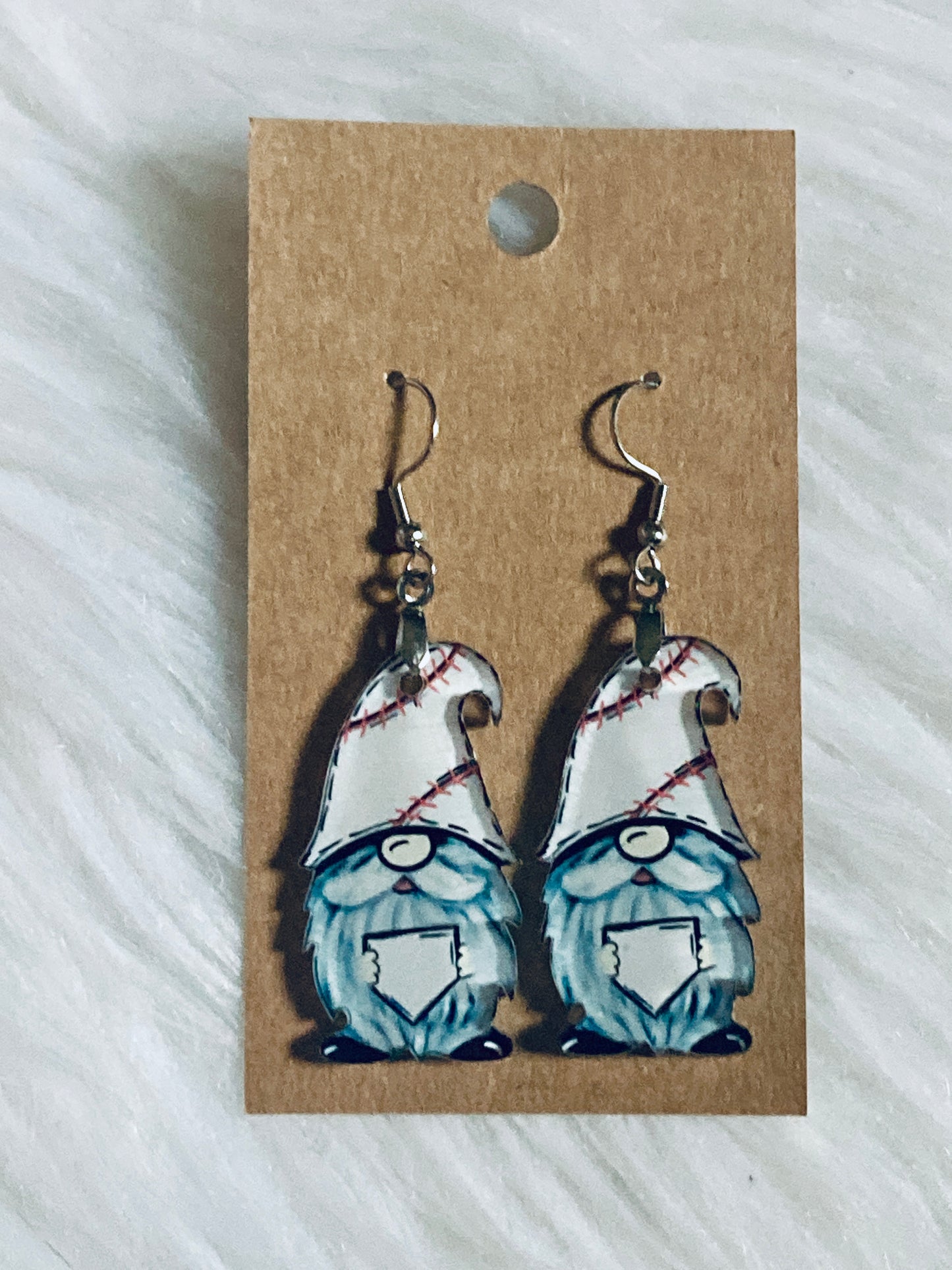 Baseball Base (GN14) - Gnome Acrylic Earrings