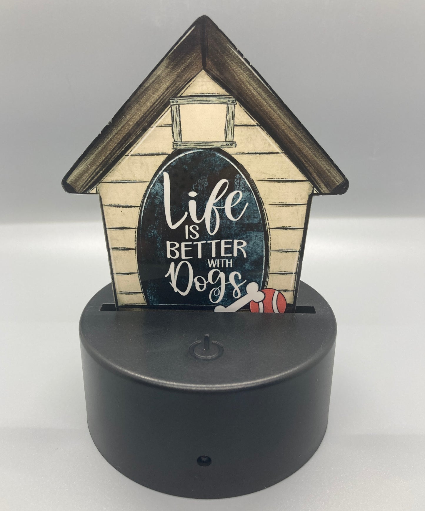 Live is Better with Dogs (DH01) - Dog House Shape Light