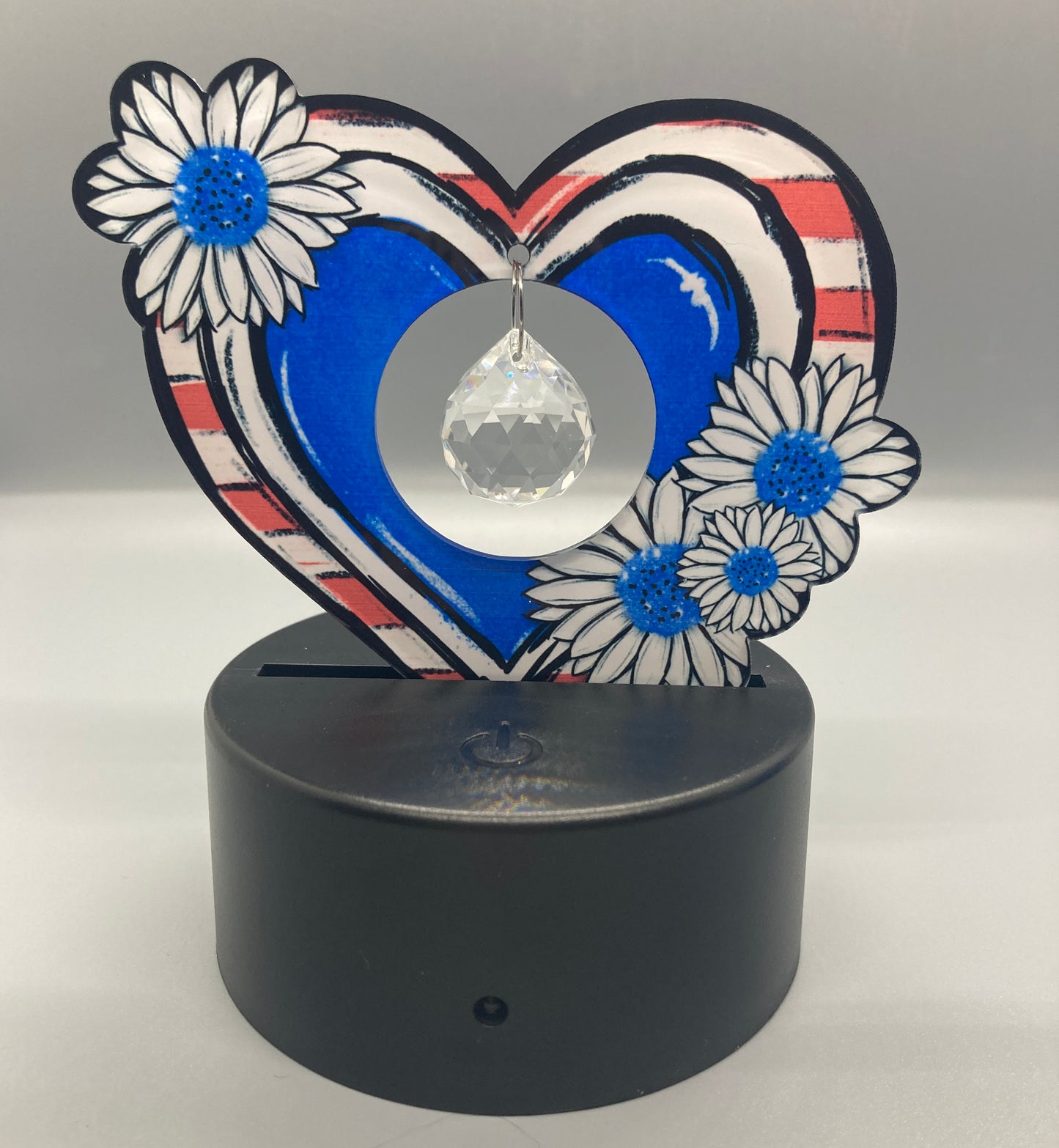 Patriotic with Charm (FHL04) - Flower Heart Shape Light