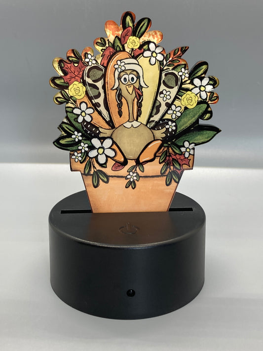 Turkey Print Fall (FPL02) - Flower Pot Shape Light