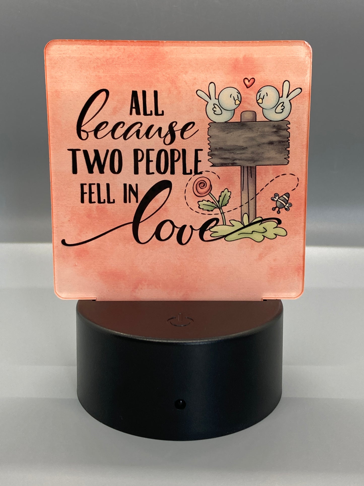 All Because Two People Fell In Love (SL05) - Square Shape Light