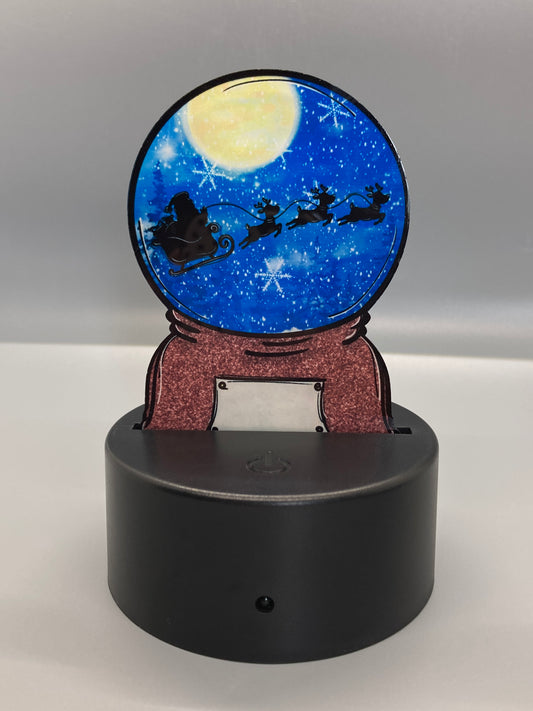 Santa Sleigh (SGL02) - Snowglobe Shape Light