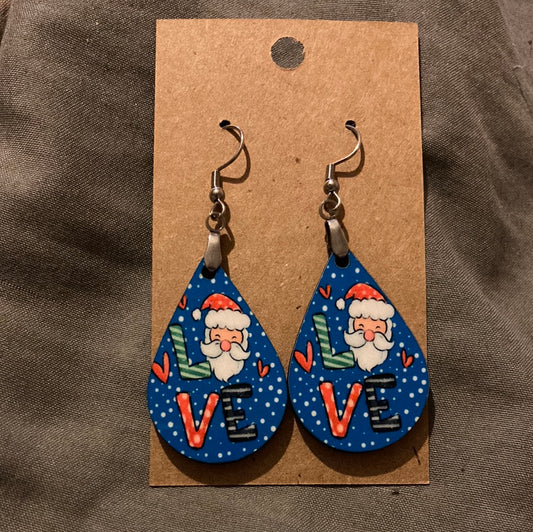 Santa Love -  Tear Drop Earrings
