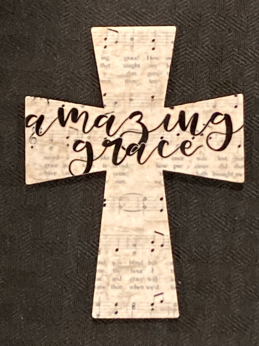Amazing Grace - Cross Magnet