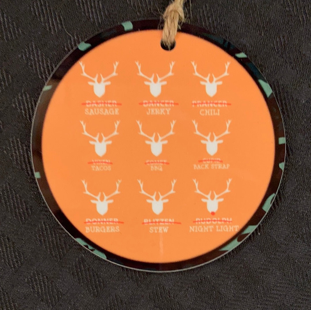 Jerky (R99) Reindeer Round Ornament