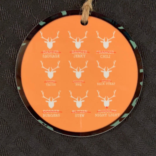 Jerky (R99) Reindeer Round Ornament