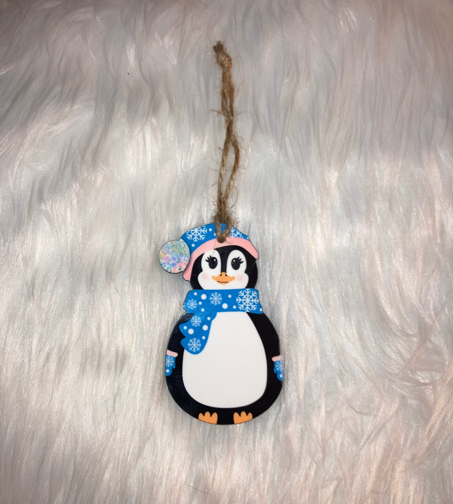Snowflake Scarf Penguin Ornament