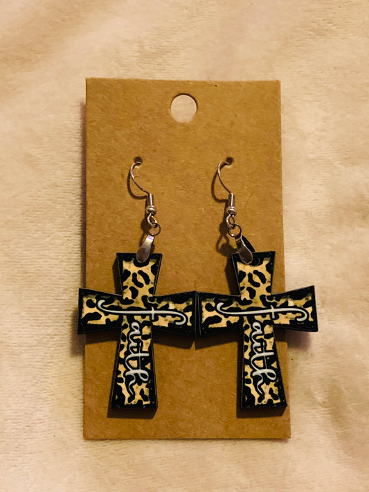 Faith White Cross (CR02) Earrings