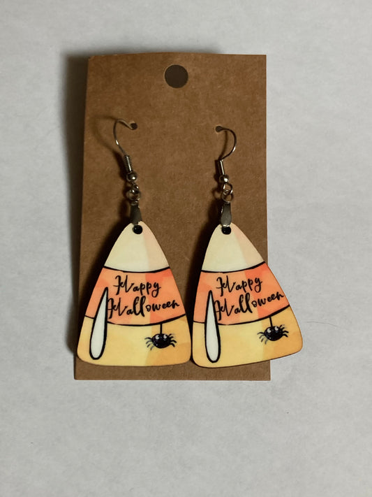 Happy Halloween (C03) - Candy Corn Earrings 1.5"