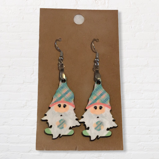 Easter Egg (G19) Gnome - 1.5" Earrings