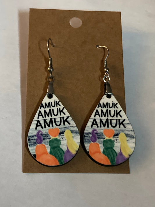 Amuck Amuck Amuck (TD21) - Tear Drop Earrings