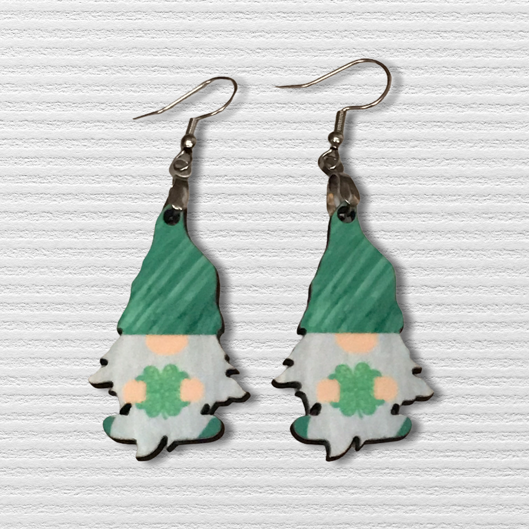 Shamrock (G23) Gnome 1.5" Earrings