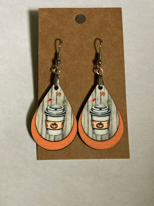 Pumpkin Spice - Tear Drop Earrings