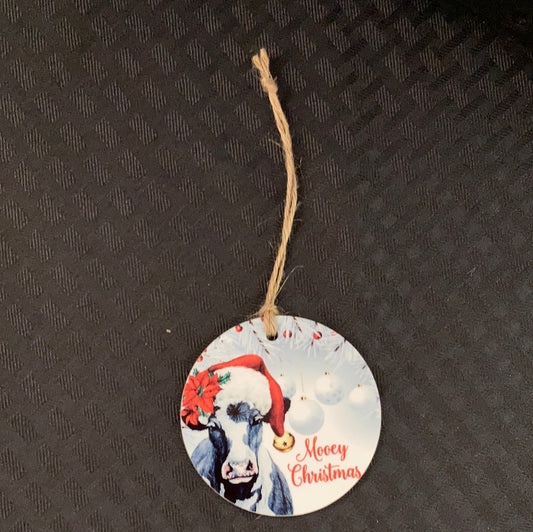 Mooey Christmas (R98) Round Ornament