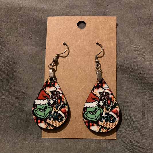 Ho Ho Ho -  Tear Drop Earrings
