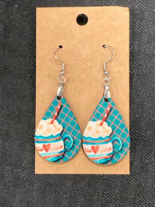 Cocoa Mug (TD09) - Tear Drop Earrings