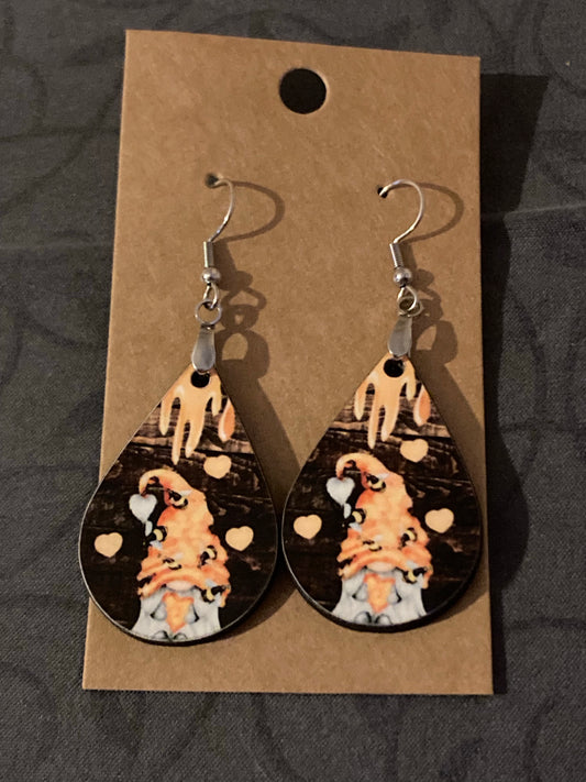 Honey Bee and Gnome (TD34) Tear Drop Earrings