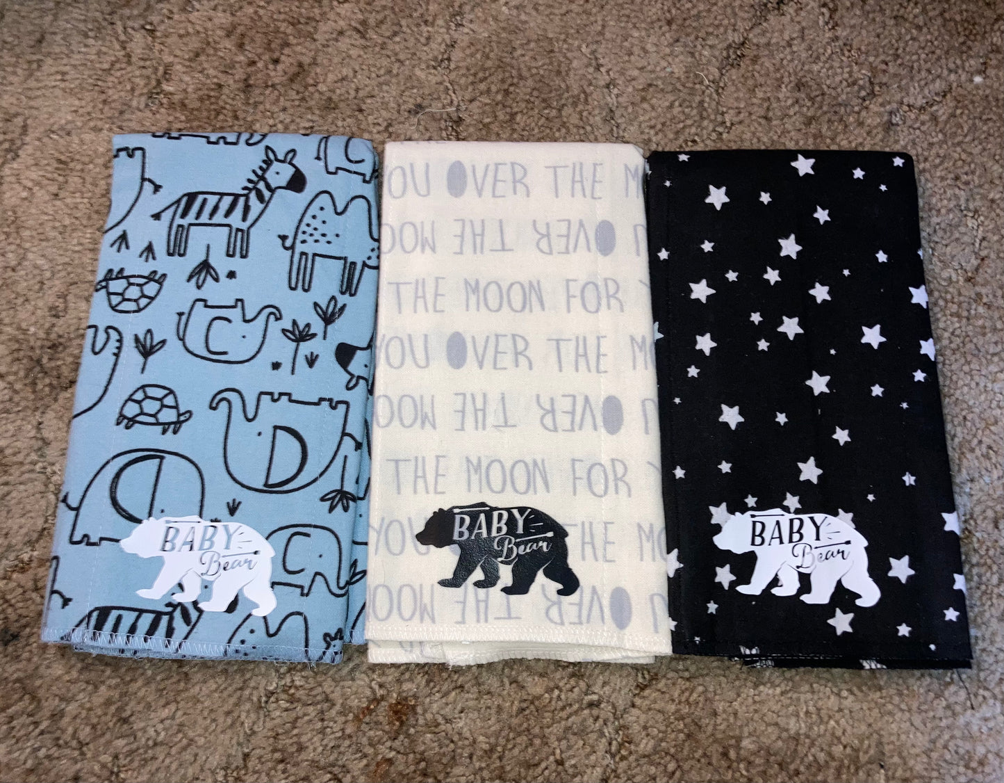 Baby Bear Burp Cloth Rag