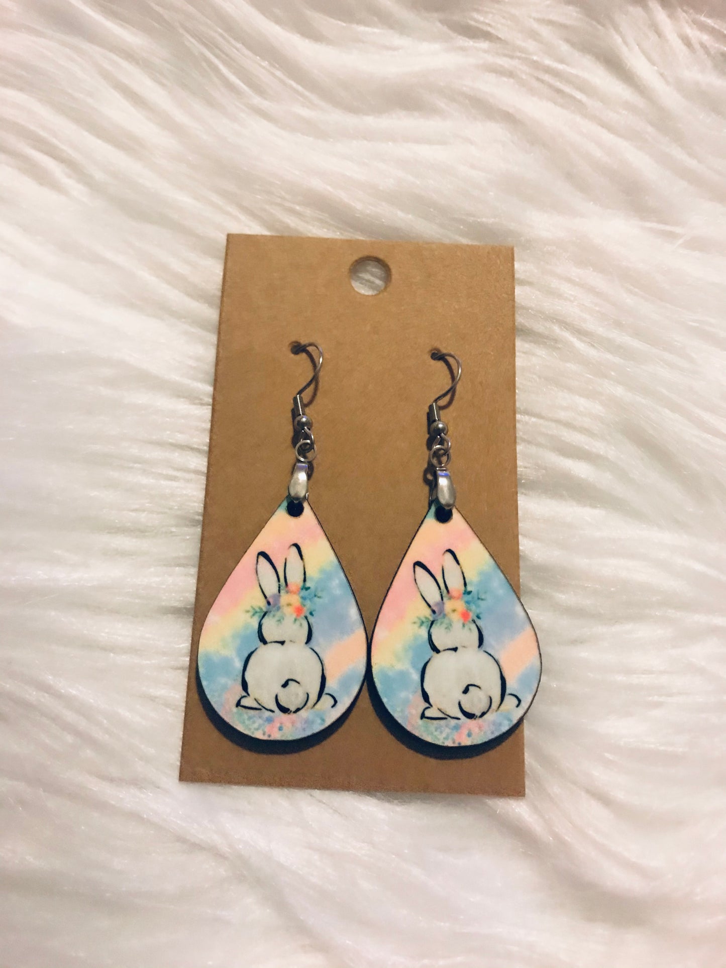 Pastel Bunny (TD02) Tear Drop Earrings