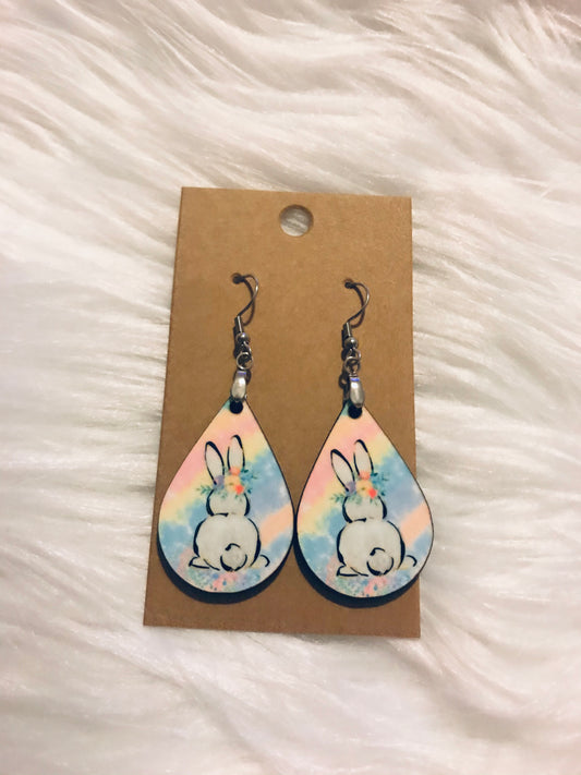 Pastel Bunny (TD02) Tear Drop Earrings